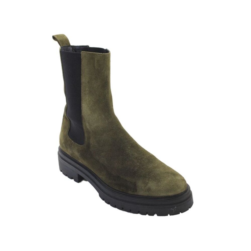 Ba&Sh Womens Suede Leather Ankle Boots Shoes Dark Green Size 10